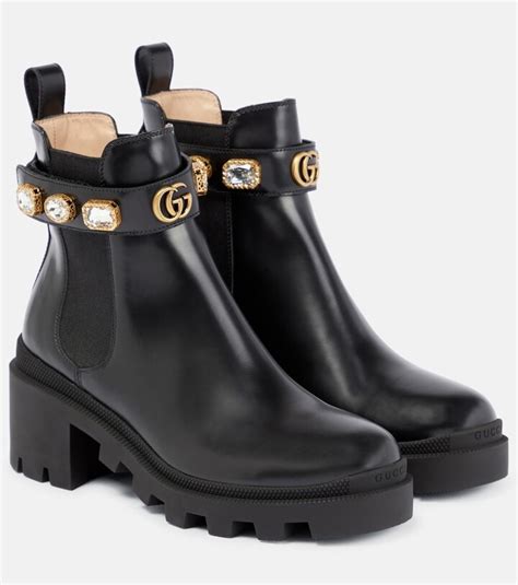 gucci trip 40 bootie|gucci ankle boots women.